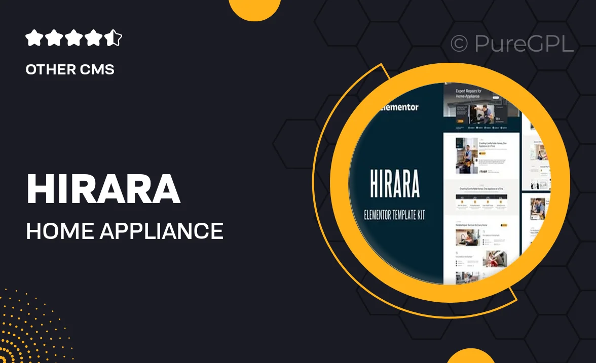 Hirara – Home Appliance Repair Services Elementor Template Kit