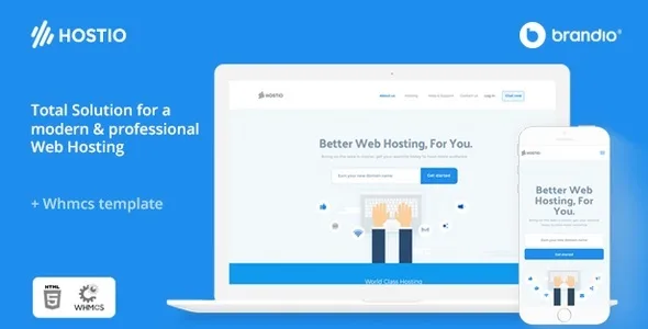 hostio web hosting whmcs wordpress theme 1