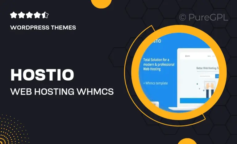 hostio web hosting whmcs wordpress theme