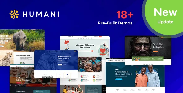 humani nonprofit charity wordpress theme 1