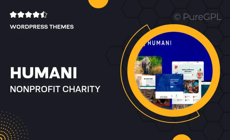 humani nonprofit charity wordpress theme