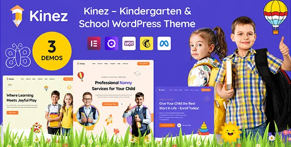 kinez kindergarten school wordpress theme 1