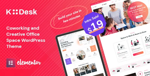kodesk coworking and office space wordpress theme 1