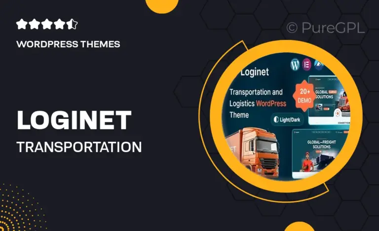 loginet transportation logistics wordpress theme