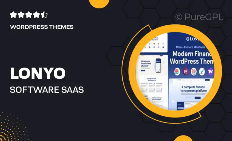 lonyo software saas startup wordpress theme