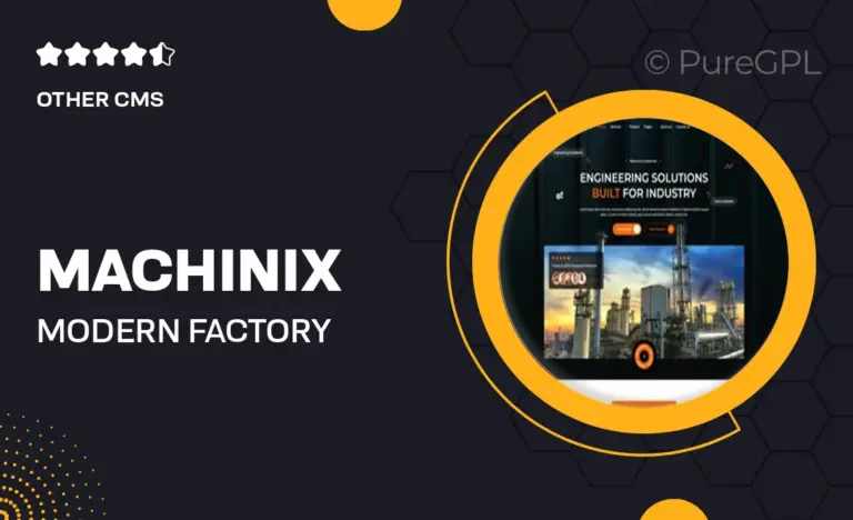 machinix modern factory industrial elementor template kit