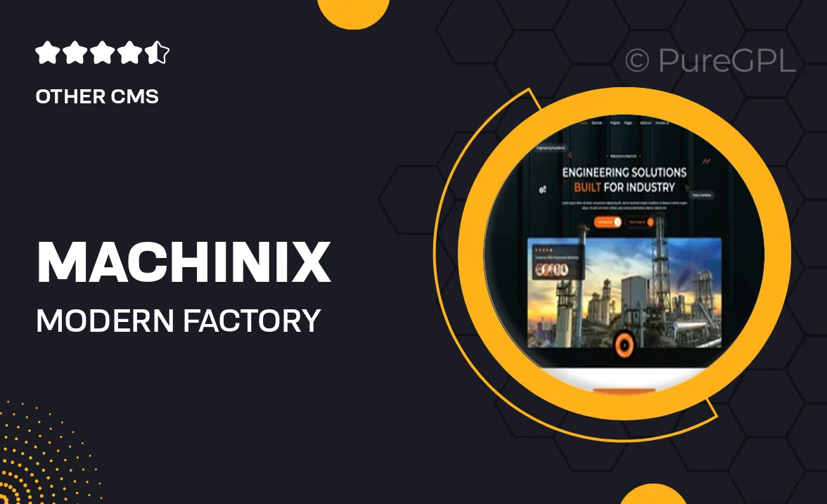 Machinix – Modern Factory & Industrial Elementor Template Kit
