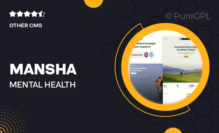 mansha mental health psychology elementor template kit