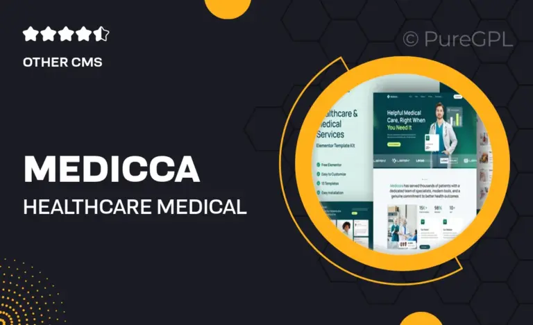 medicca healthcare medical services elementor template kit