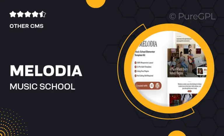 melodia music school elementor template kit