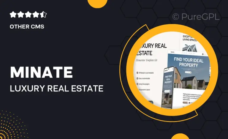 minate luxury real estate elementor template kit