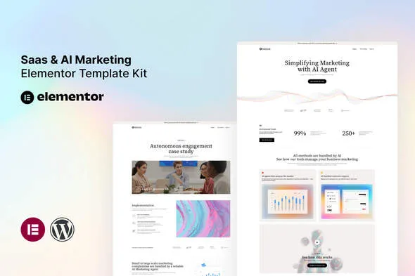 mthink ai marketing elementor template kit 1