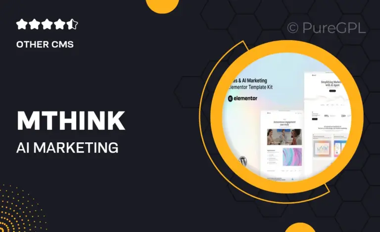 mthink ai marketing elementor template kit
