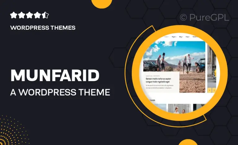 munfarid a wordpress theme for blog shop