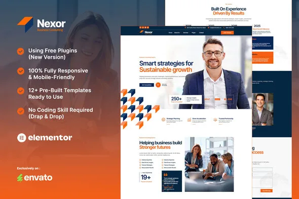 nexor business consulting elementor template kit 1
