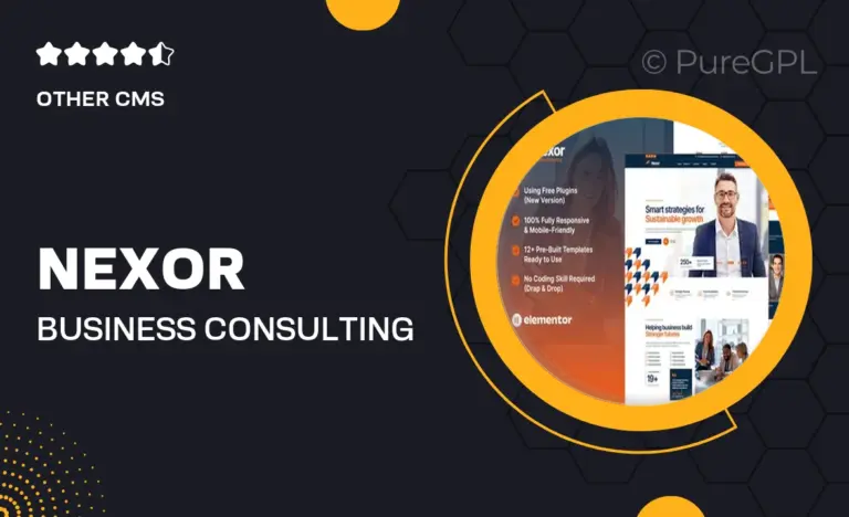 nexor business consulting elementor template kit