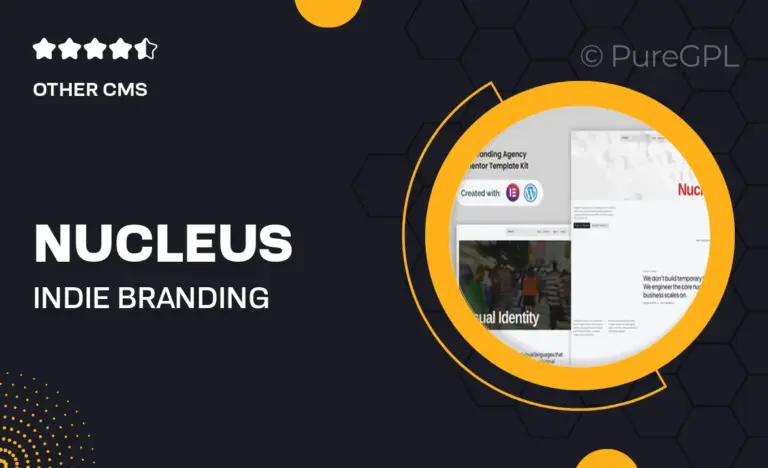 nucleus indie branding agency elementor template kit