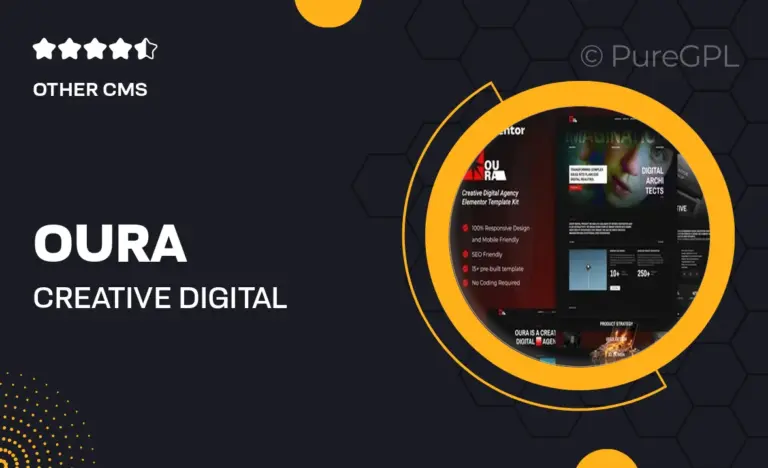 oura creative digital agency elementor template kit