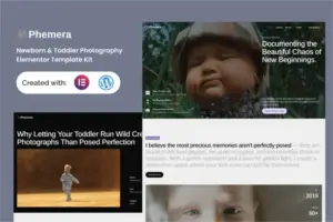 Phemera – Newborn & Toddler Photography Service Elementor Template Kit