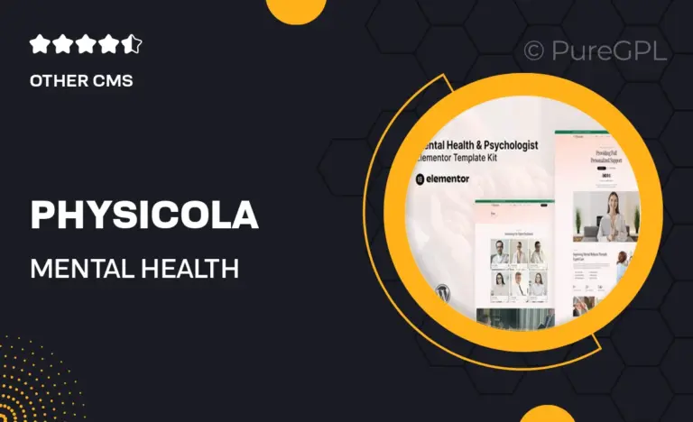 physicola mental health psychologist elementor template kit
