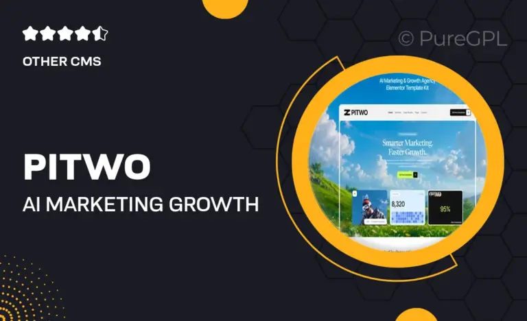 pitwo ai marketing growth agency elementor template kit