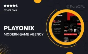 Playonix – Modern Game Agency Elementor Template Kit