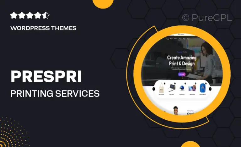 prespri printing services wordpress theme