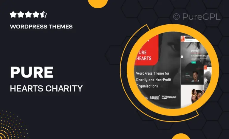 pure hearts charity nonprofit wordpress theme