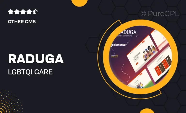 raduga lgbtqi care community elementor template kit