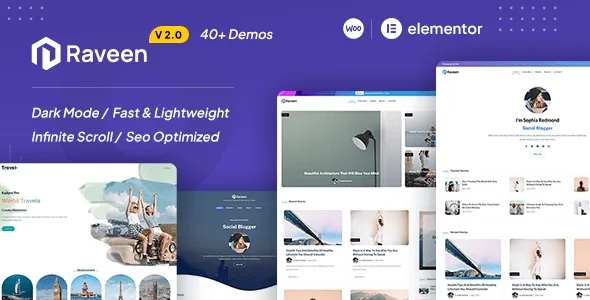 raveen personal blog magazine wordpress theme 1