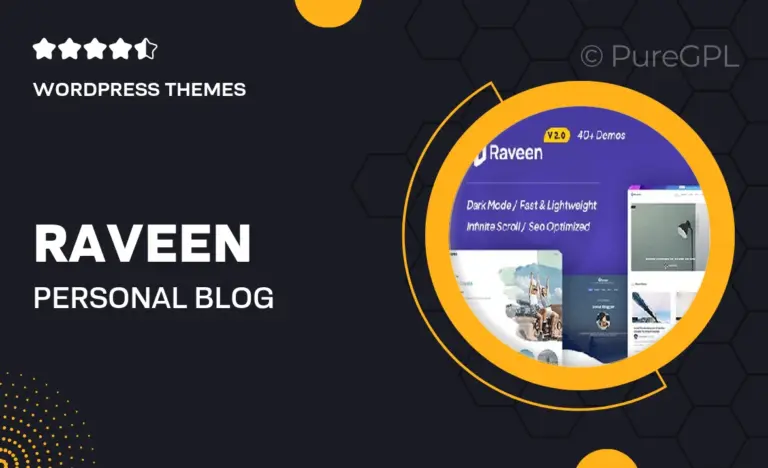 raveen personal blog magazine wordpress theme