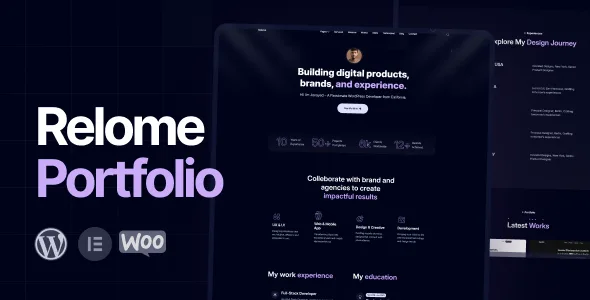 relome personal portfolio wordpress theme 1