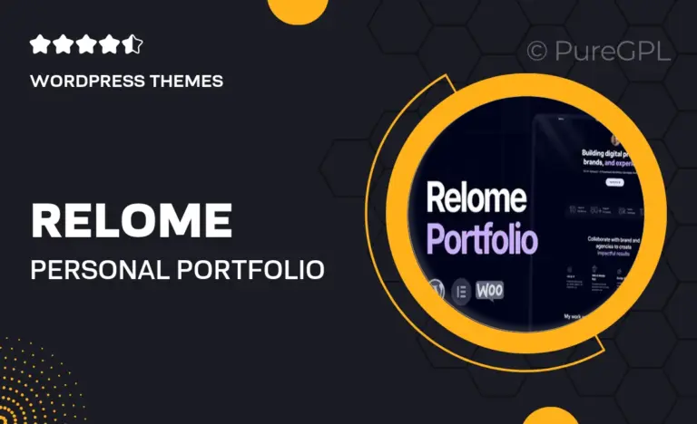 relome personal portfolio wordpress theme