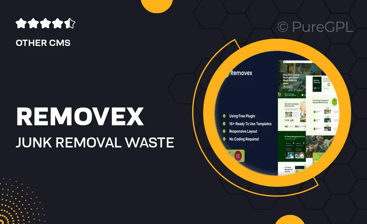 Removex – Junk Removal & Waste Management Elementor Template Kit