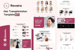Revaira – Hair Transplantation Elementor Template Kit
