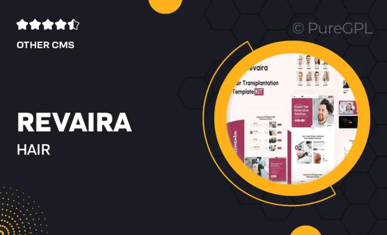 revaira hair transplantation elementor template kit