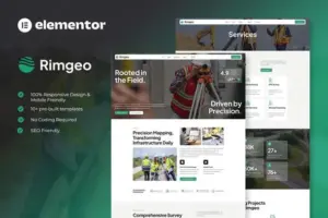 Rimgeo – Land Surveying & Digital Mapping Elementor Pro Template Kit
