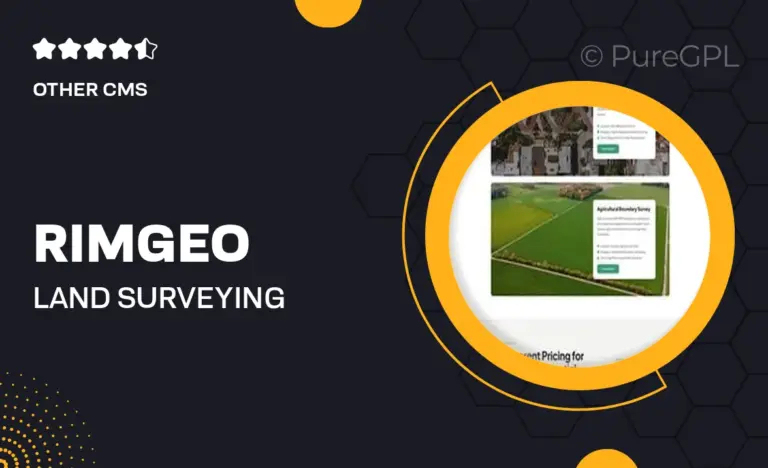 rimgeo land surveying digital mapping elementor pro template kit