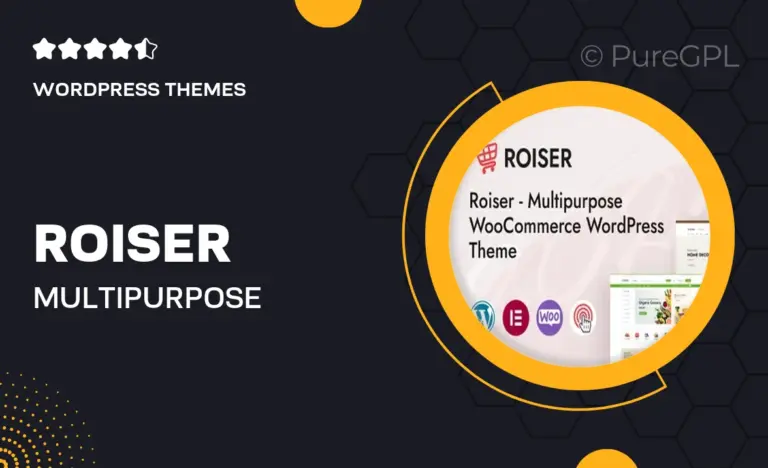 roiser multipurpose woocommerce wordpress theme