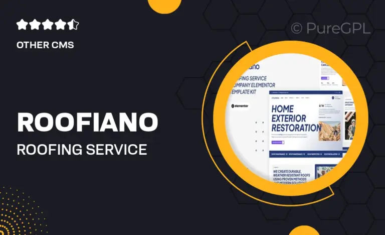 roofiano roofing service company elementor template kit
