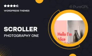 Scroller – Photography One Page / Multi-page WordPress Theme
