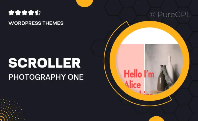 scroller photography one page multi page wordpress theme