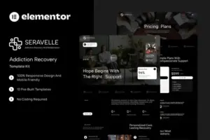 Seravelle – Addiction Recovery Elementor Template Kit