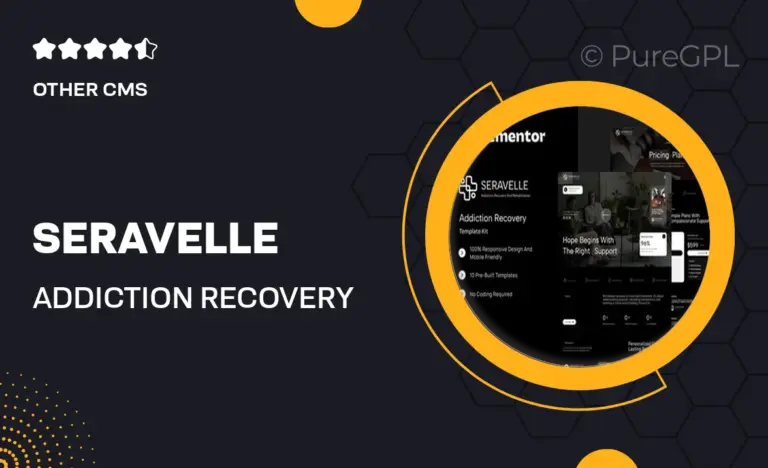 seravelle addiction recovery elementor template kit