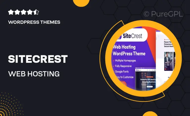 sitecrest web hosting wordpress whmcs theme