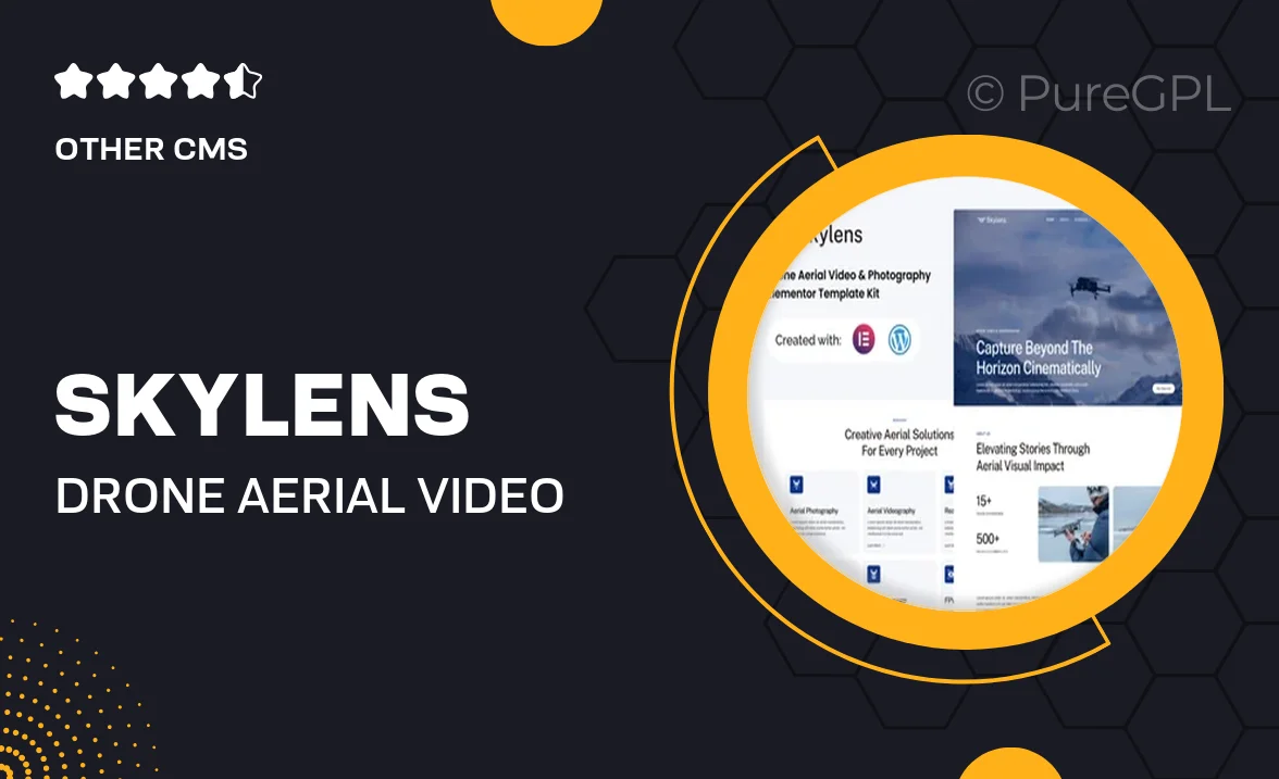 Skylens – Drone Aerial Video & Photography Elementor Template Kit