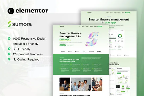 sumora it services startup company elementor template kit 1