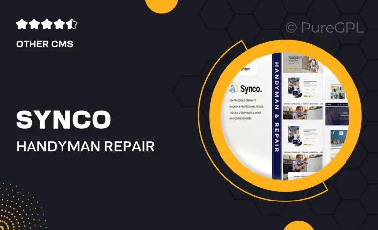 synco handyman repair elementor template kit
