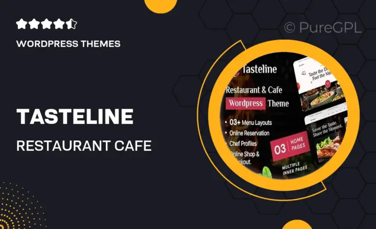 tasteline restaurant cafe wordpress theme