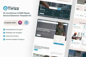Tirizz – Air Conditioner & HVAC Repair Service Elementor Template Kit